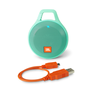 JBL Clip+ - Green - Rugged, Splashproof Bluetooth Speaker - Detailshot 2