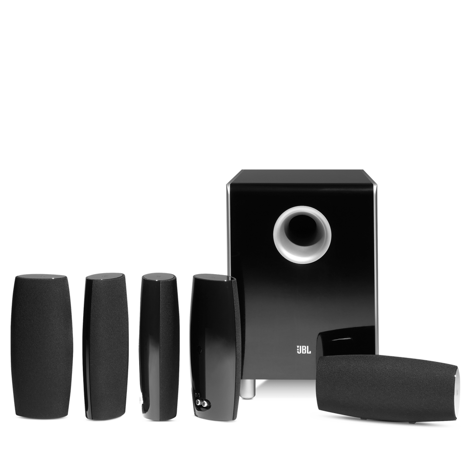 CINEMA SOUND CS 6100 - Black - Complete 6-Piece Home Cinema Speaker Package (CINEMA SOUND CS100 SUB,CINEMA SOUND CS600 SAT) - Hero