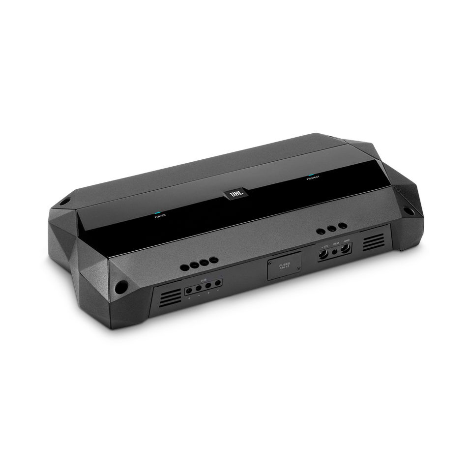 JBL CLUB 1KW Amps - Black - 1000W mono subwoofer amplifier with wired remote control bass level control - Hero