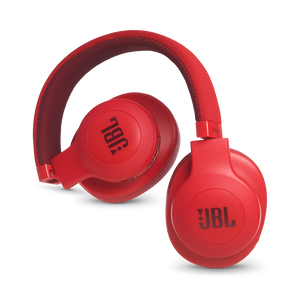 JBL E55BT - Red - Wireless over-ear headphones - Detailshot 1