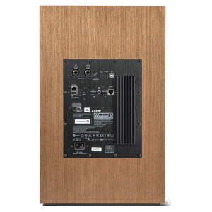 4329P Studio Monitor Powered Loudspeaker System - Natural Walnut - Powered Bookshelf Loudspeaker System - Back