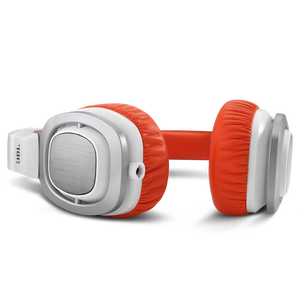 J55i - Orange / White - High-performance On-Ear Headphones for Apple Devices - Back