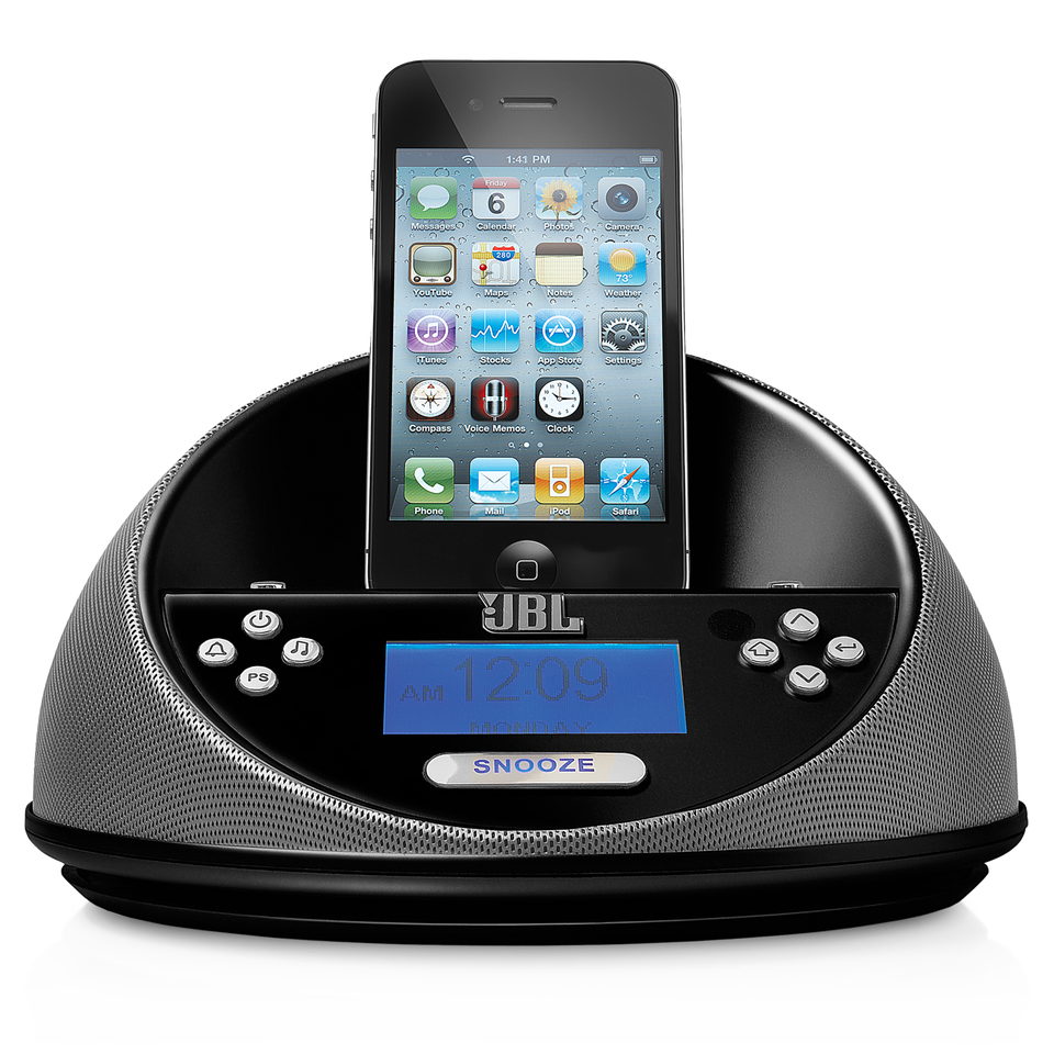 JBL ON TIME MICRO - Black - Loudspeaker dock and clock radio - Hero