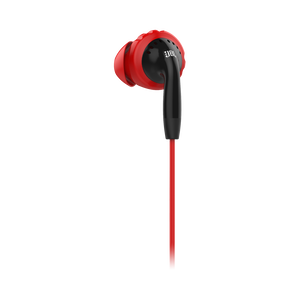 JBL Inspire 100 - Black / Red - In-ear, sport headphones with Twistlock™ Technology. - Detailshot 1