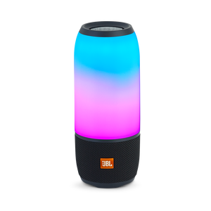 JBL Pulse 3 - Black - Waterproof portable Bluetooth speaker with 360° lightshow and sound. - Hero
