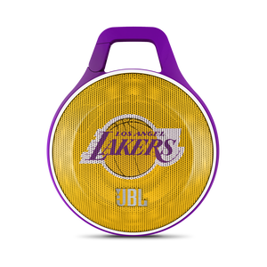 JBL Clip NBA Edition - Lakers - Purple - Ultra-portable Bluetooth speaker with integrated carabiner - Hero