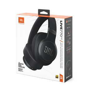 JBL Live 770NC - Black - Wireless Over-Ear Headphones with True Adaptive Noise Cancelling - Detailshot 10