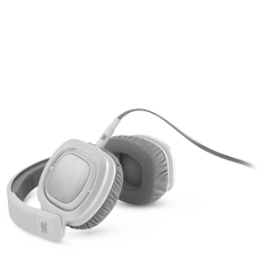 J88 - White - Premium Over-Ear Headphones with Rotatable Ear-cups - Hero