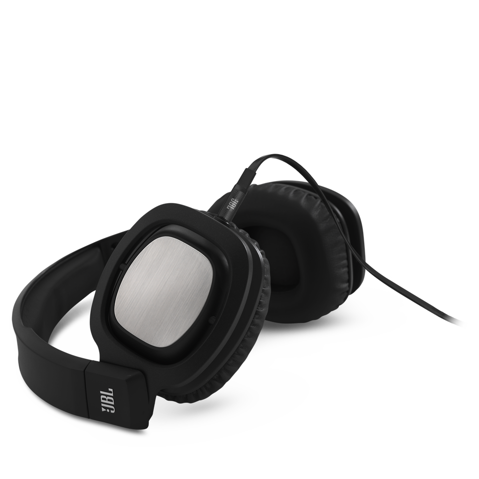 J88 - Black - Premium Over-Ear Headphones with Rotatable Ear-cups - Hero