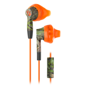 Inspire® 300 Mossy Oak - Orange - In-the-ear, sport earphones feature TwistLock® Technology - Hero