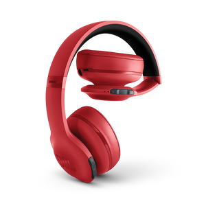 JBL®  Everest™ 300 - Red - On-ear Wireless Headphones - Detailshot 2