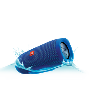 JBL Charge 3 - Blue - Full-featured waterproof portable speaker with high-capacity battery to charge your devices - Hero