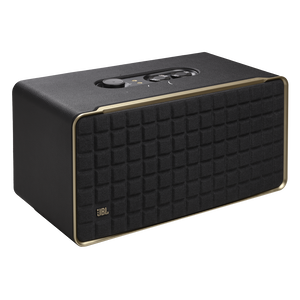 JBL Authentics 500 - Black - Hi-fidelity smart home speaker with Wi-Fi, Bluetooth and Voice Assistants with retro design. - Hero