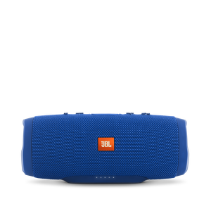 JBL Charge 3 - Blue - Full-featured waterproof portable speaker with high-capacity battery to charge your devices - Front