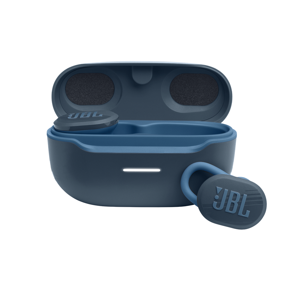 JBL Endurance Race TWS - Blue - Waterproof true wireless active sport earbuds - Hero
