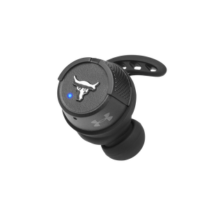 UA Project Rock True Wireless X - Engineered by JBL - Black - Waterproof true wireless sport earbuds - Detailshot 2