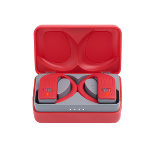 JBL Endurance PEAK - Red - Waterproof True Wireless In-Ear Sport Headphones - Hero