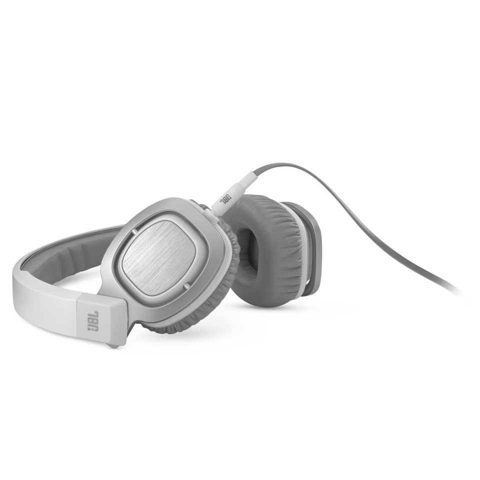 J55 - White - High-performance On-Ear Headphones with Rotatable Ear-cups - Hero