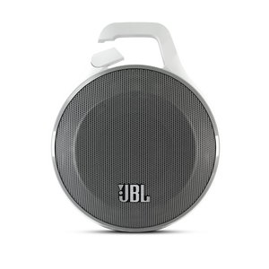 JBL Clip - White - Ultra portable rechargeable Bluetooth speaker with carabiner - Hero
