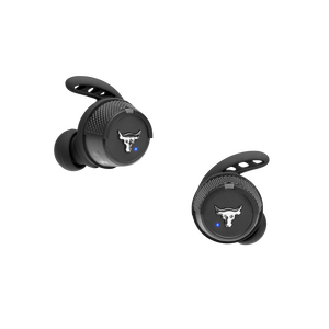 UA Project Rock True Wireless X - Engineered by JBL - Black - Waterproof true wireless sport earbuds - Front