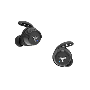 UA Project Rock True Wireless X - Engineered by JBL - Black - Waterproof true wireless sport earbuds - Front