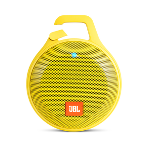 JBL Clip+ - Yellow - Rugged, Splashproof Bluetooth Speaker - Hero