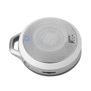 JBL Micro Wireless - White - Mini Portable Bluetooth Speaker - Hero