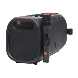JBL PartyBox On-the-Go Essential - Black - Portable party speaker with built-in lights and wireless mic - Detailshot 11