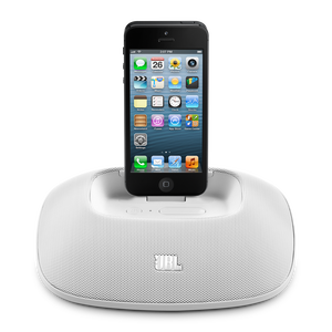 JBL OnBeat Micro - White - High-performance AirPlay wireless loudspeaker docking station for iOS devices - Hero