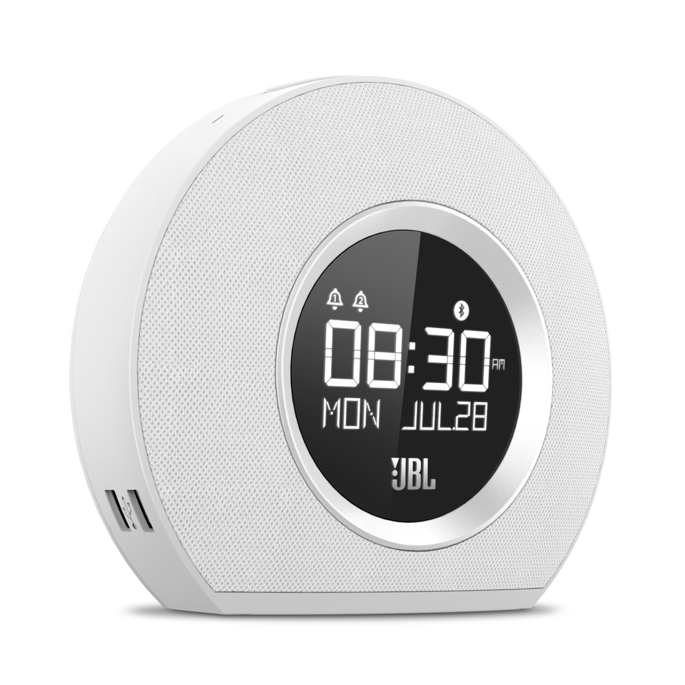 Horizon Hotel - White - Bluetooth clock radio with USB charging and ambient light - Hero