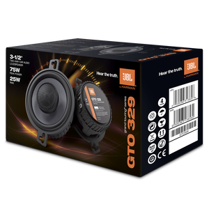 GTO329 - Black - 75-Watt, Two-Way 3-1/2" Speaker System - Detailshot 2