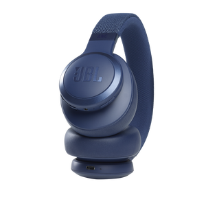 JBL Live 660NC - Blue - Wireless over-ear NC headphones - Detailshot 4