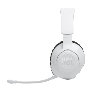 JBL Quantum 360P Console Wireless - White - Wireless over-ear console gaming headset with detachable boom mic - Left