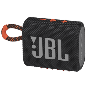 JBL Go 3 - Black / Orange - Portable Waterproof Speaker - Hero