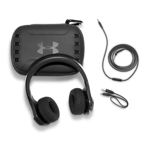 UA Sport Wireless Train – Engineered by JBL - Black - Wireless on-ear headphone built for the gym - Detailshot 5