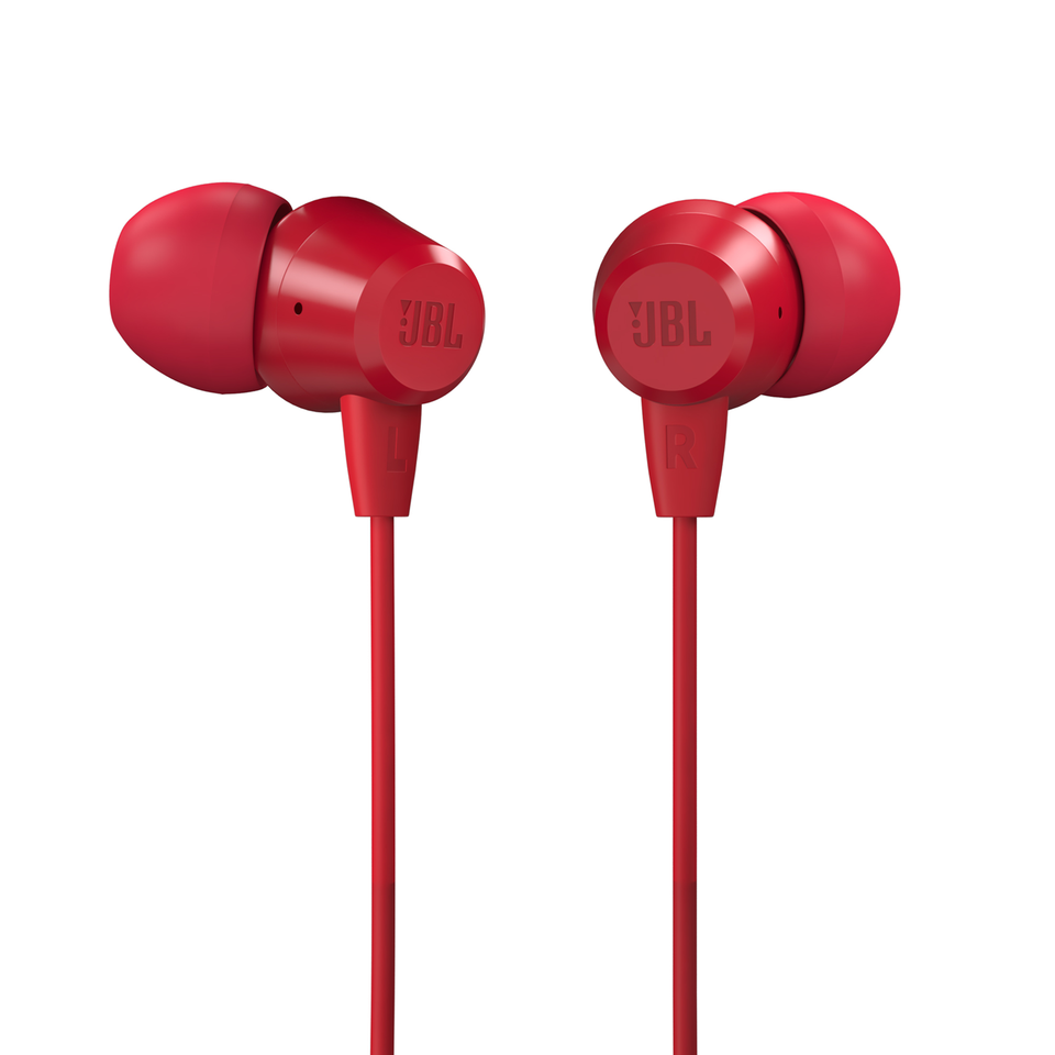 JBL T50HI - Red - In-Ear Headphones - Hero