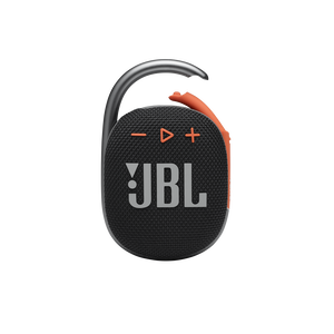 JBL Clip 4 - Black / Orange - Ultra-portable Waterproof Speaker - Front