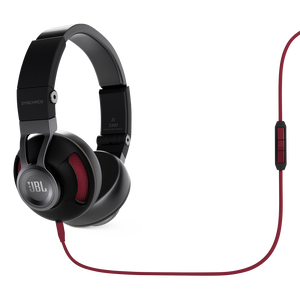 Synchros S300i - Black / Red - Synchros on-ear stereo headphones - Hero