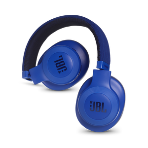 JBL E55BT - Blue - Wireless over-ear headphones - Detailshot 1