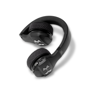 UA Sport Wireless Train – Engineered by JBL - Black - Wireless on-ear headphone built for the gym - Detailshot 2