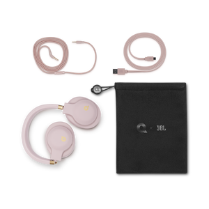 JBL E55BT Quincy Edition - Dusty Rose - Wireless over-ear headphones with Quincy’s signature sound. - Detailshot 3