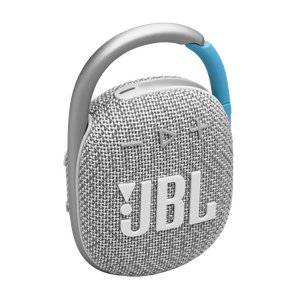 JBL Clip 4 Eco - White - Ultra-portable Waterproof Speaker - Hero