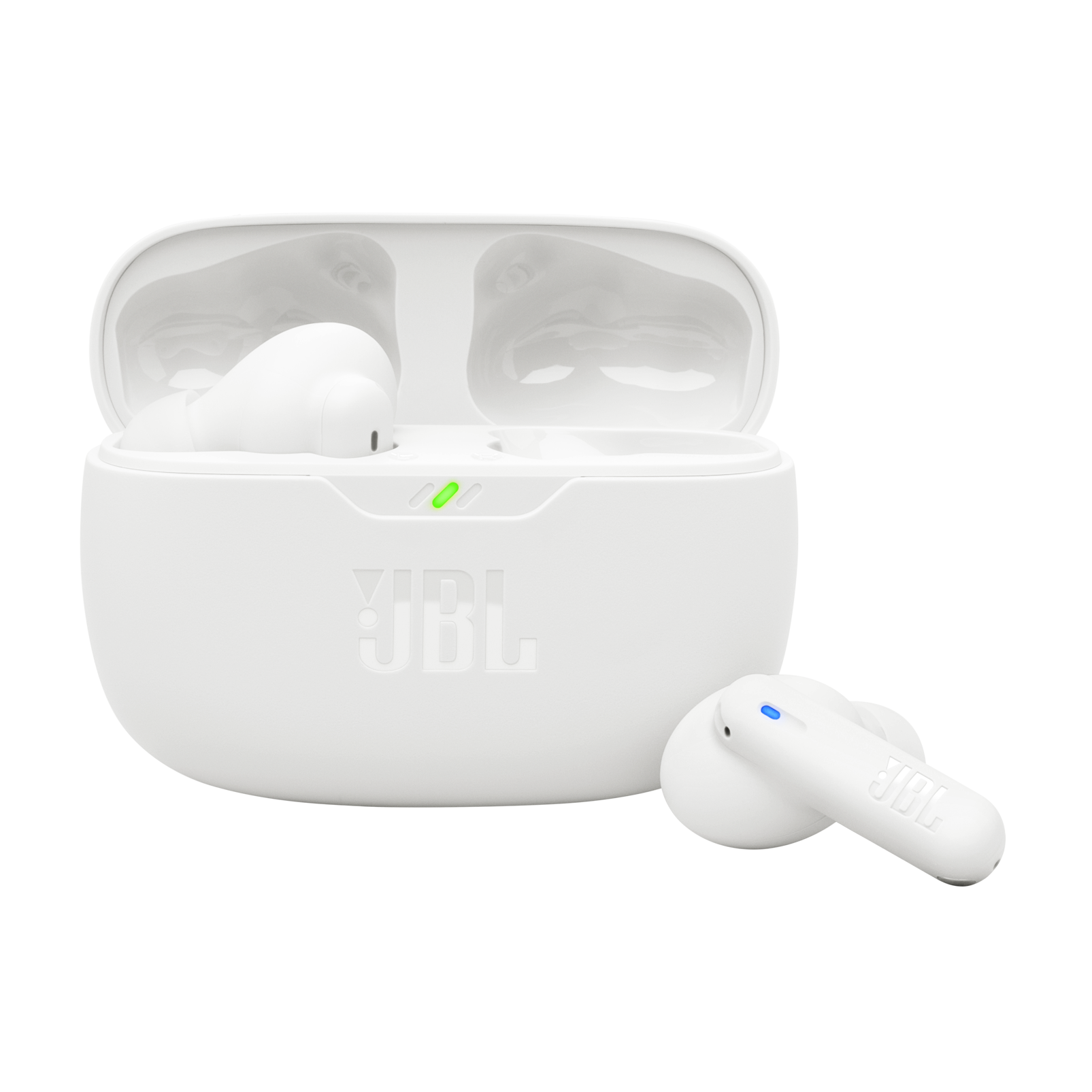 JBL - Vibe Beam 2 Noise Cancelling Earbuds - White - Thumbnail 2