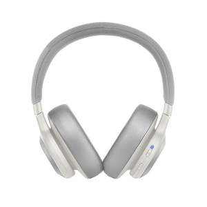 JBL E65BTNC - White Gloss - Wireless over-ear noise-cancelling headphones - Front
