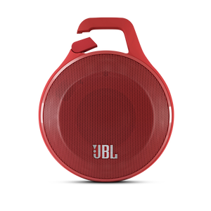 JBL Clip - Red - Ultra portable rechargeable Bluetooth speaker with carabiner - Hero