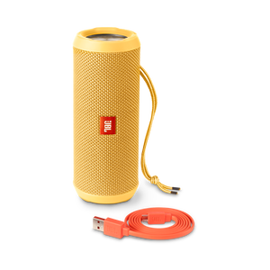 JBL Flip 3 - Yellow - Splashproof portable Bluetooth speaker with powerful sound and speakerphone technology - Detailshot 1