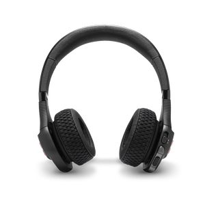 UA Sport Wireless Train – Engineered by JBL - Black / Red - Wireless on-ear headphone built for the gym - Front