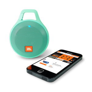JBL Clip+ - Green - Rugged, Splashproof Bluetooth Speaker - Detailshot 1