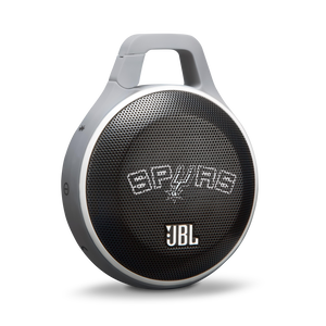 JBL Clip NBA Edition - Spurs - Black - Ultra-portable Bluetooth speaker with integrated carabiner - Detailshot 1