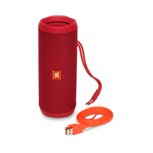 JBL Flip 4 - Red - A full-featured waterproof portable Bluetooth speaker with surprisingly powerful sound. - Detailshot 1